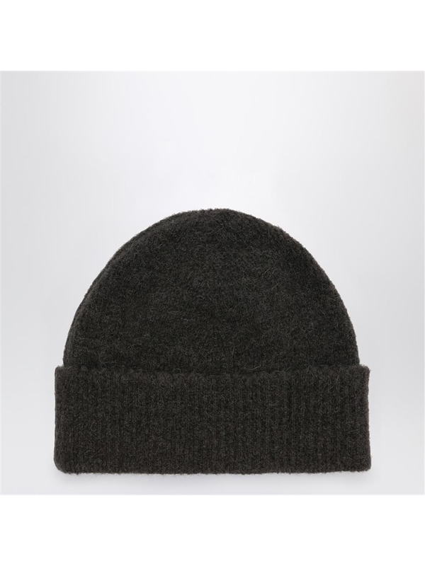 아미 FW24 Ami Paris Dark grey Ami De Coeur alpaca hat UHA115KN0032 Grey