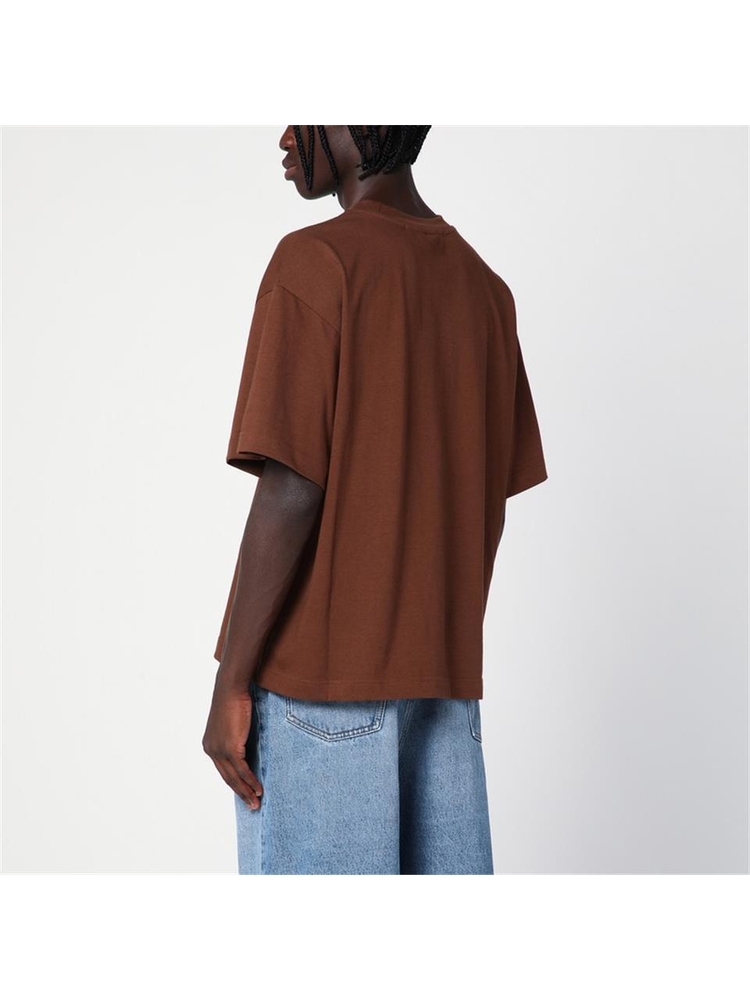 세퍼 FW24 Sefr Brown cotton crew-neck T-shirt SS24ATELIERCO Brown