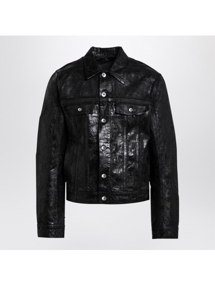 다크쉐도우 FW24 DRKSHDW Black Denim Trucker Jacket DU02D2751BMC Black