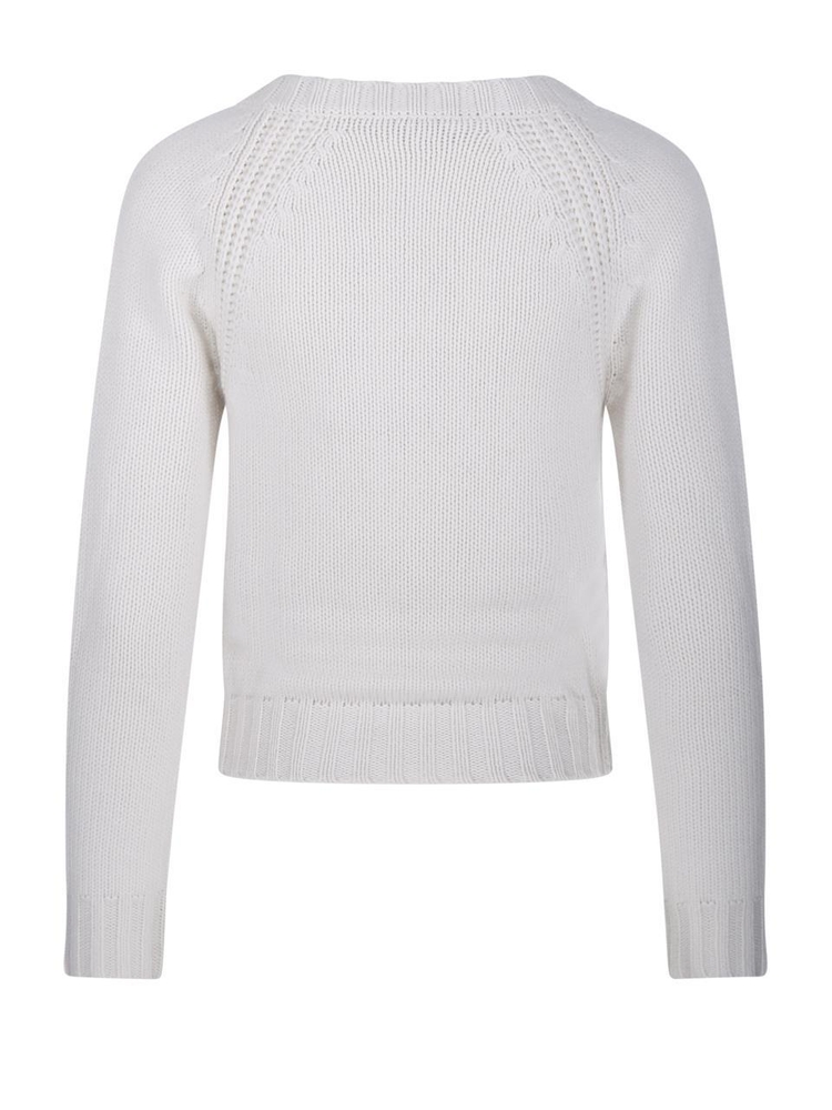 막스마라 FW24 CANCAN V NECK SWEATER 2421366042600 White