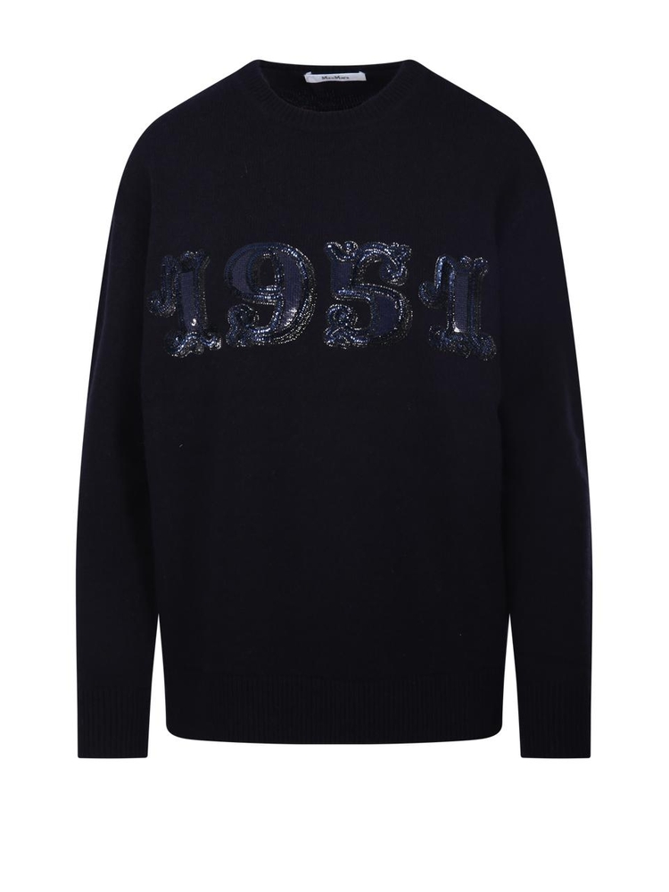 막스마라 FW24 PLATA ROUND NECK SWEATER 2421366222600 Blue