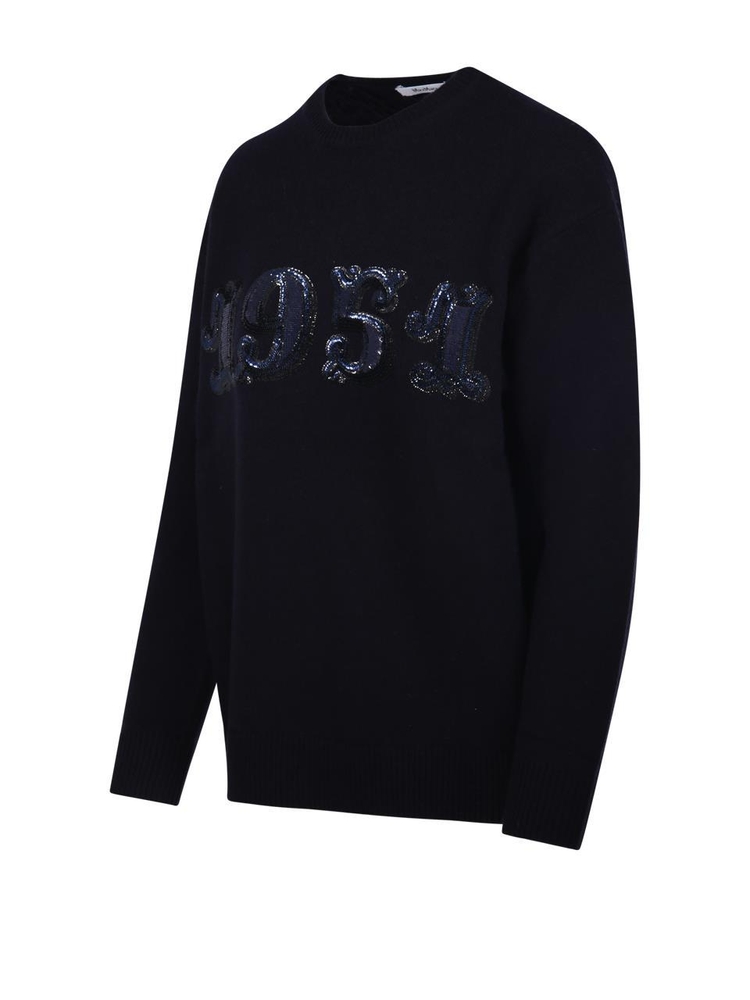 막스마라 FW24 PLATA ROUND NECK SWEATER 2421366222600 Blue