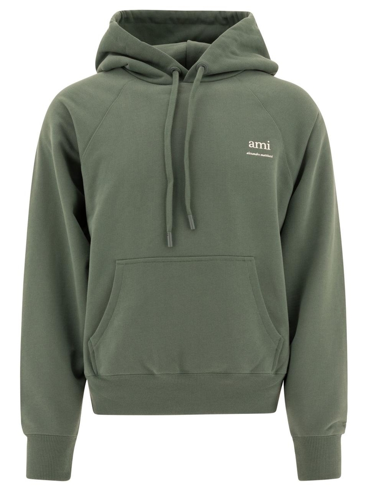 아미 FW24 Ami Alexandre Mattiussi hoodie USW224.7474013 Green