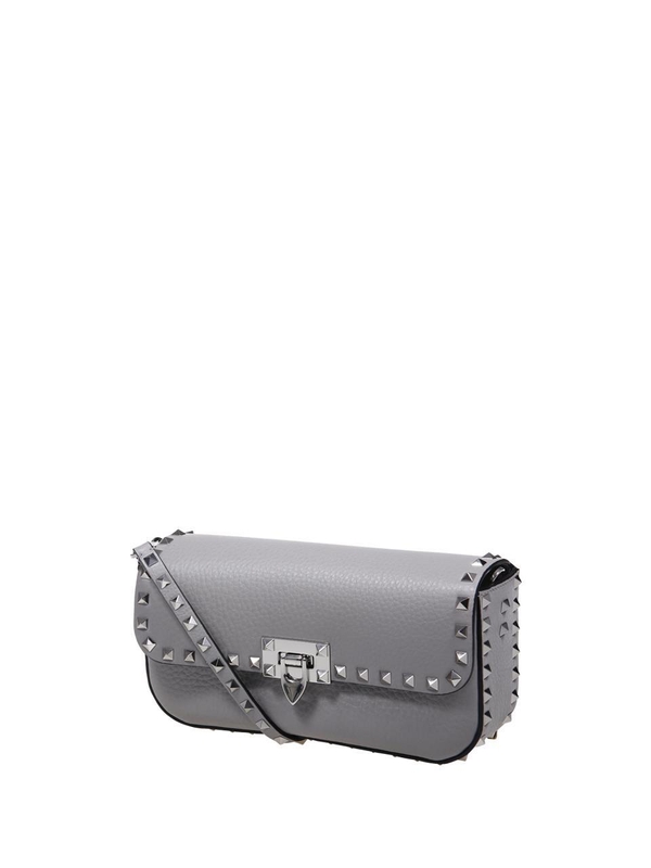 발렌티노 가라바니 FW24 ROCKSTUD MEDIUM SHOULDER BAG 5W0B0Q70KPJ Grey