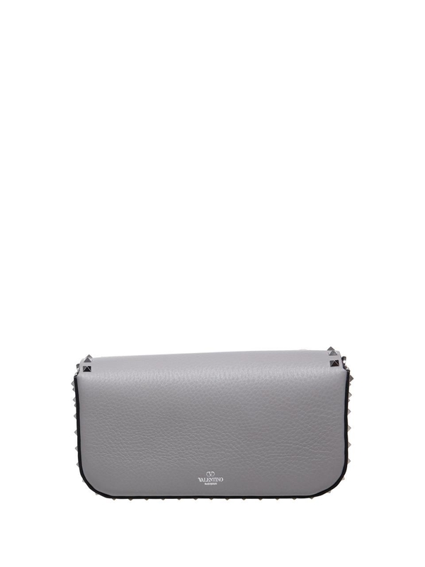 발렌티노 가라바니 FW24 ROCKSTUD MEDIUM SHOULDER BAG 5W0B0Q70KPJ Grey