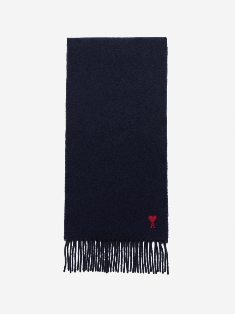 아미 FW24 Logo Wool Scarf BFUSF405.334100% WOOL One Color