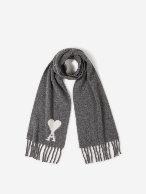 아미 FW24 Alpaca Knitted Scarf USF422.AW005472% ALPACA  18% POLYAMIDE 10% WOOL One Color