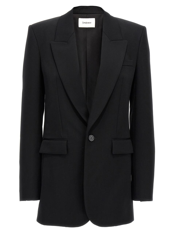 생로랑 FW24 Single-breasted wool blazer 807320Y7E631000 Black  