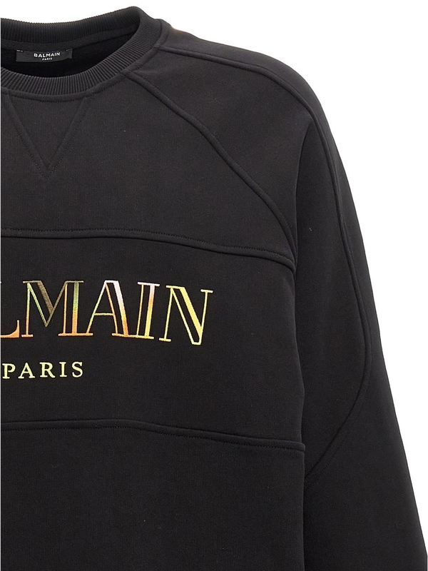 발망 FW24 Balmain Vintage sweatshirt DH0JS118BC81EAH Black  