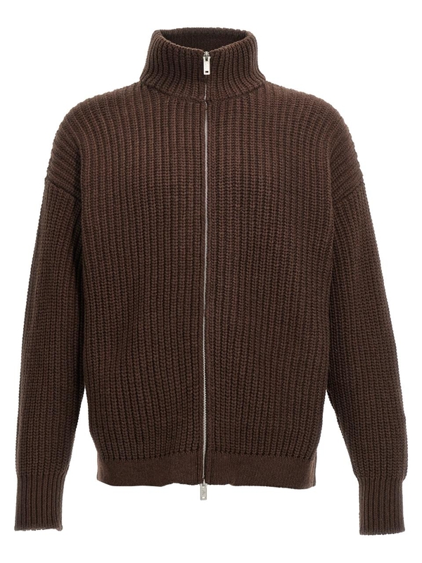 엠포리오 아르마니 FW24 Wool cardigan 6D1BZ11M6PZ0406 Brown