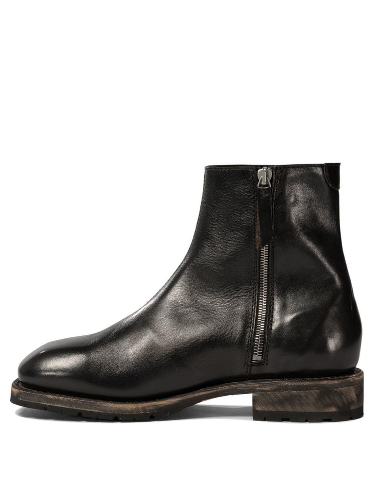 아워레가시 FW24 Engine ankle boots A4247EDBDEEP BLACK LEATHER Black  