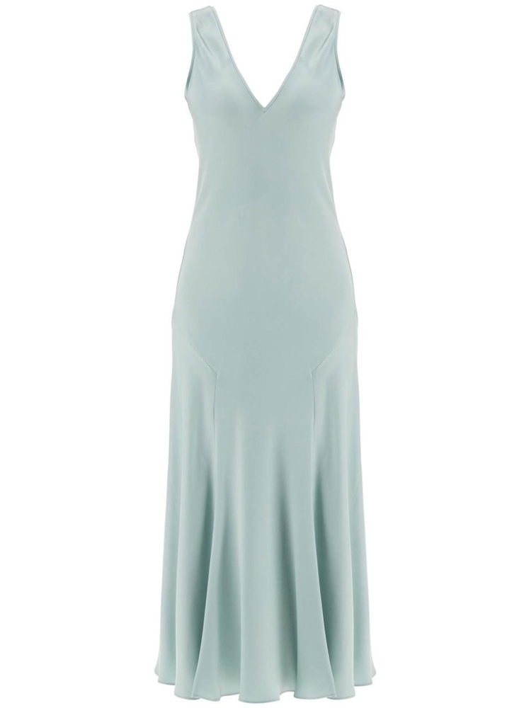 막스마라 스튜디오 SS24 acqui satin midi dress ACQUI ACQUAMARINA