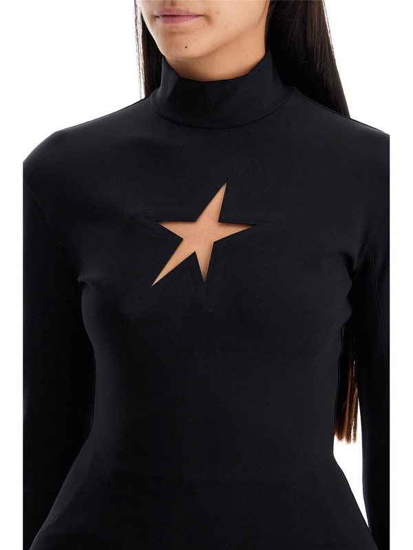 뮈글러 FW24 long-sleeved star top for 24F1TO0725859 BLACK