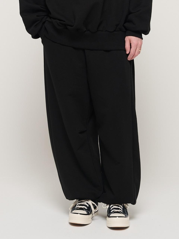 NICK COMFY WIDE TERRY JOGGER PANTS (BLACK)