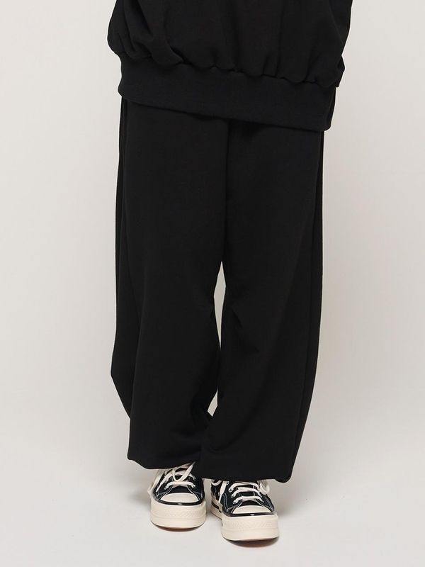 NICK COMFY WIDE TERRY JOGGER PANTS (BLACK)