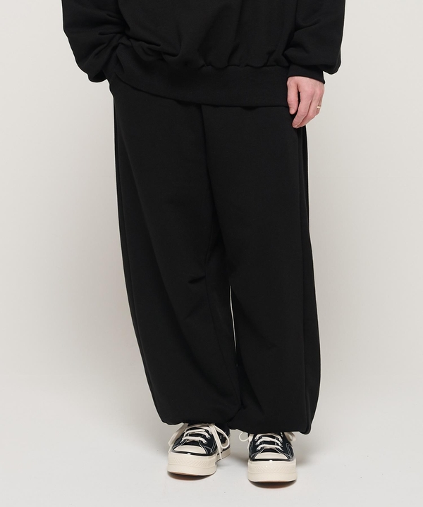 NICK COMFY WIDE TERRY JOGGER PANTS (BLACK)