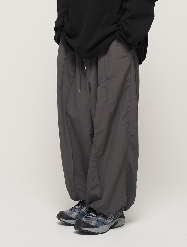 WIND PIN TUCK WIDE STRING PANTS (CHARCHOL)