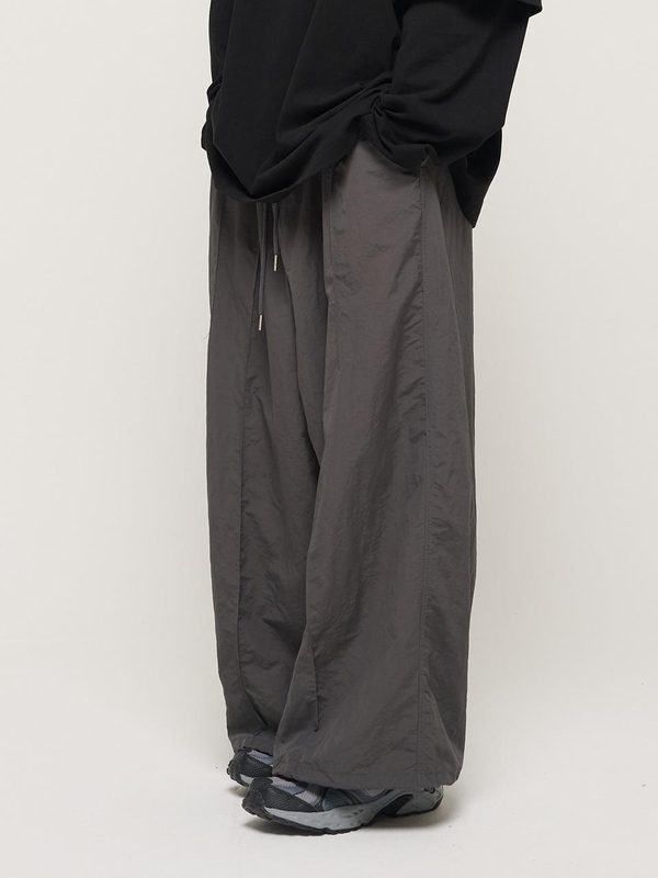 WIND PIN TUCK WIDE STRING PANTS (CHARCHOL)