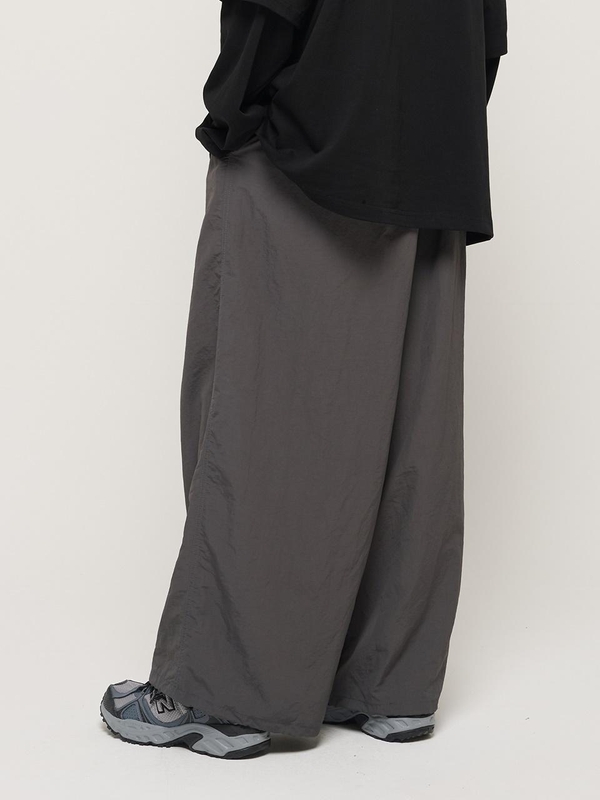 WIND PIN TUCK WIDE STRING PANTS (CHARCHOL)