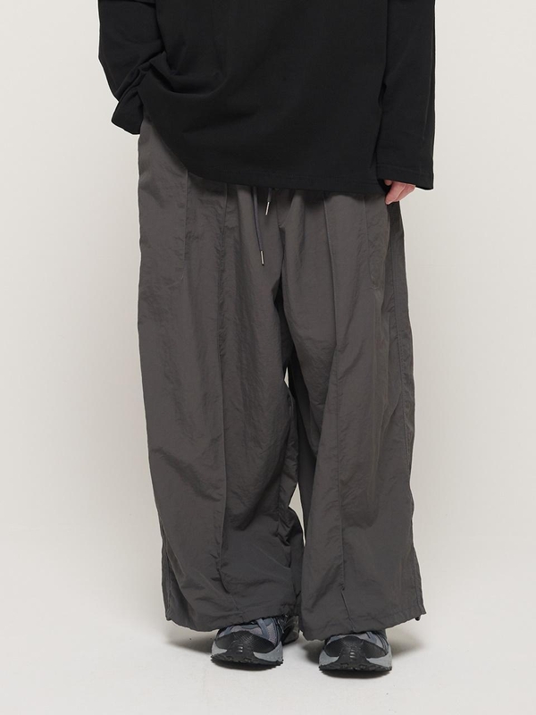 WIND PIN TUCK WIDE STRING PANTS (CHARCHOL)