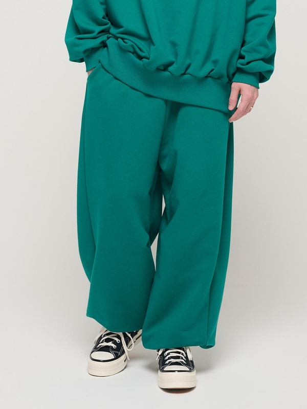 NICK COMFY WIDE TERRY JOGGER PANTS (GREEN)