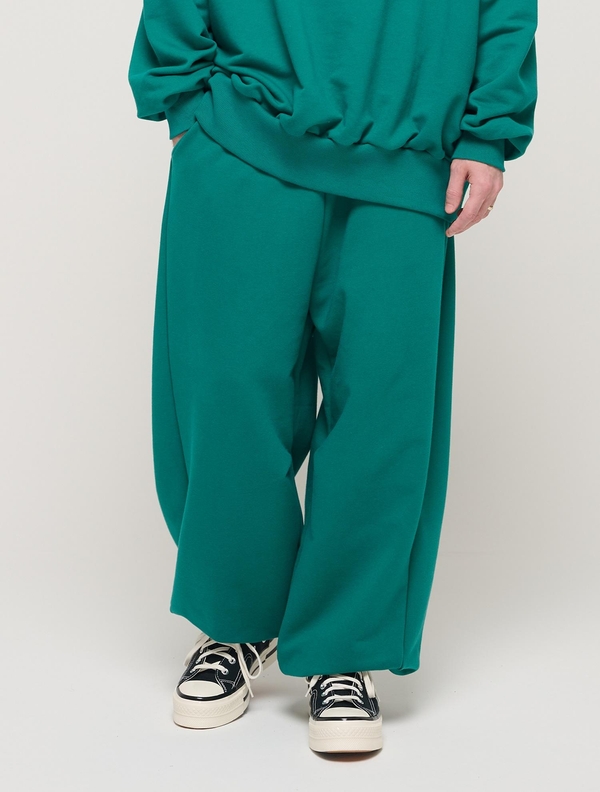 NICK COMFY WIDE TERRY JOGGER PANTS (GREEN)