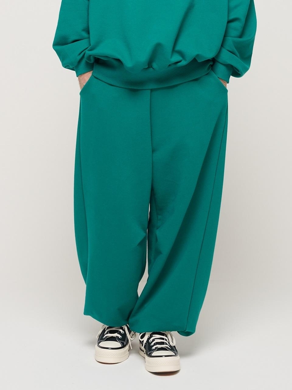 NICK COMFY WIDE TERRY JOGGER PANTS (GREEN)