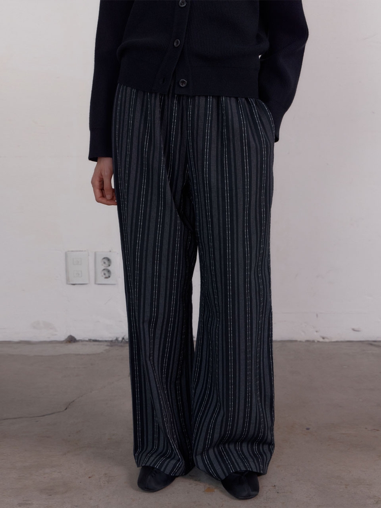 [3차] Stripe Banding Pants (Black)