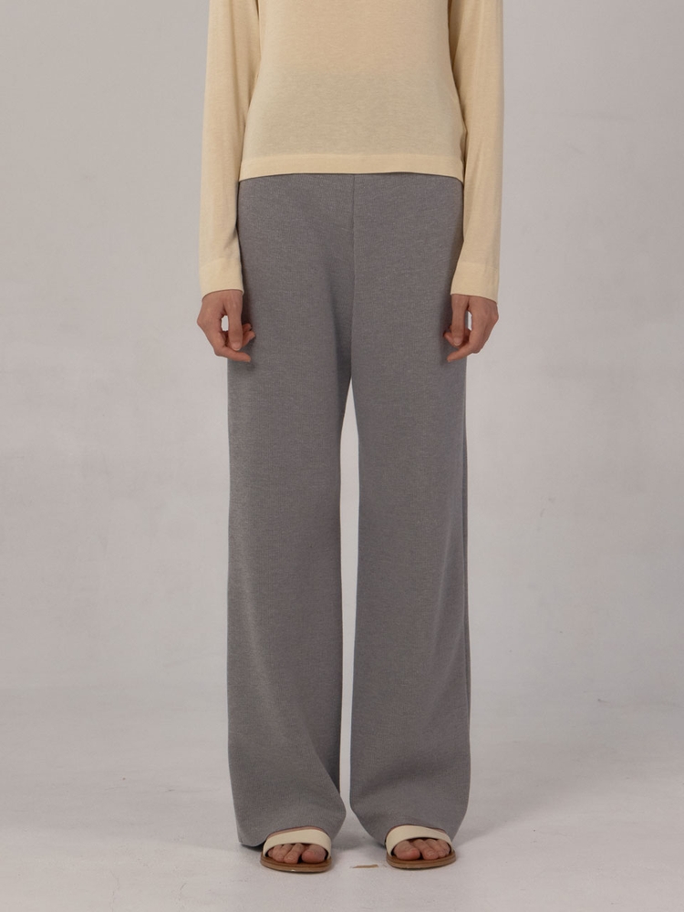 [2차] Rib Knit Pants (Grey)