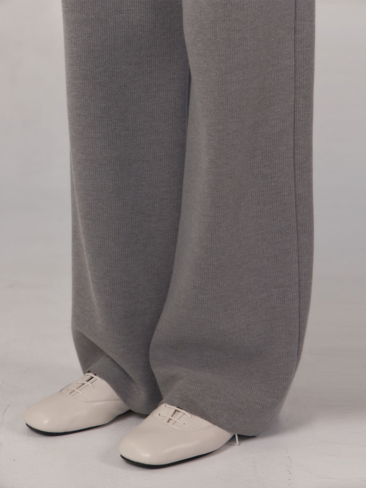 [2차] Rib Knit Pants (Grey)