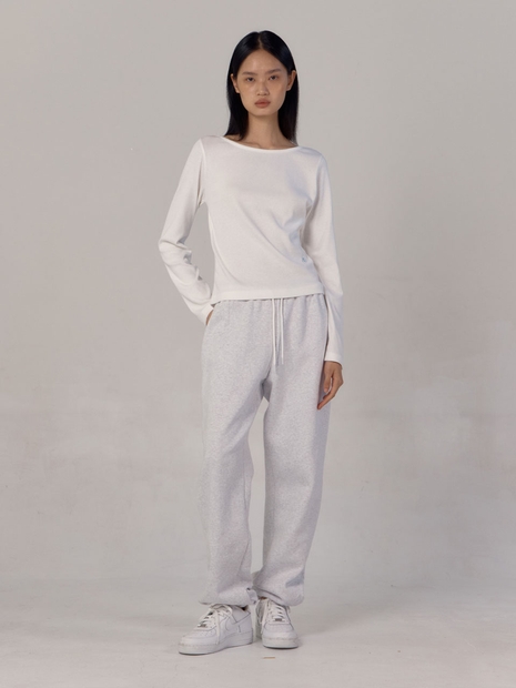 Soft Fleece Sweat Pants (Melange Grey)