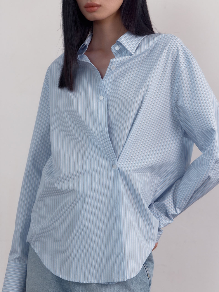 Over Stripe Shirts (Blue)