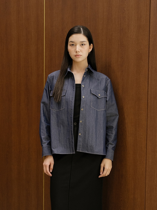 Deep Blue Denim Shirt