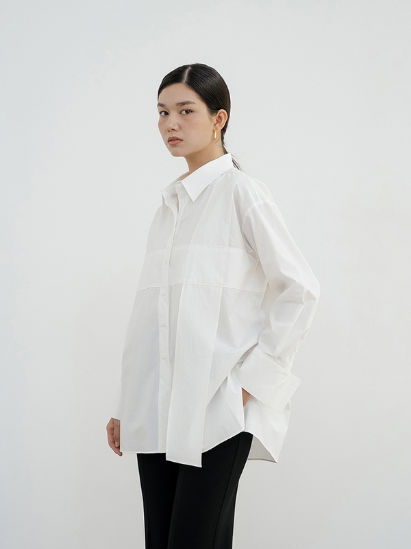 Cross Detail Oversized Shirt