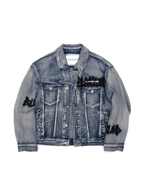 BBD Graffiti Metal Logo Denim Jacket (Smoke Blue)