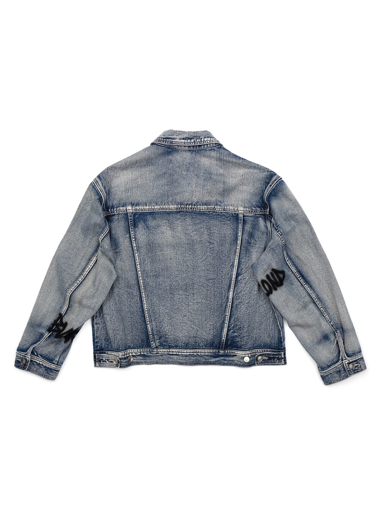 BBD Graffiti Metal Logo Denim Jacket (Smoke Blue)