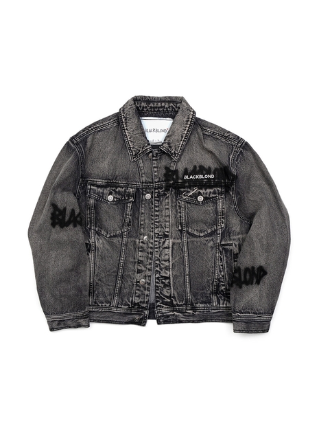 BBD Graffiti Metal Logo Denim Jacket (Vintage Black)