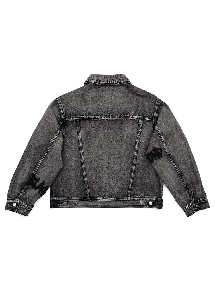 BBD Graffiti Metal Logo Denim Jacket (Vintage Black)