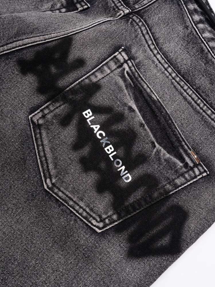 BBD Graffiti Metal Logo Denim Pants (Vintage Black)