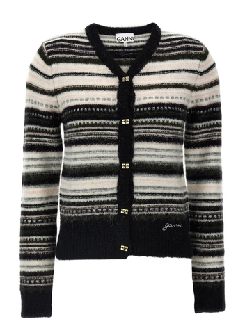 가니 FW24 Striped cardigan K2326099 Multicolor