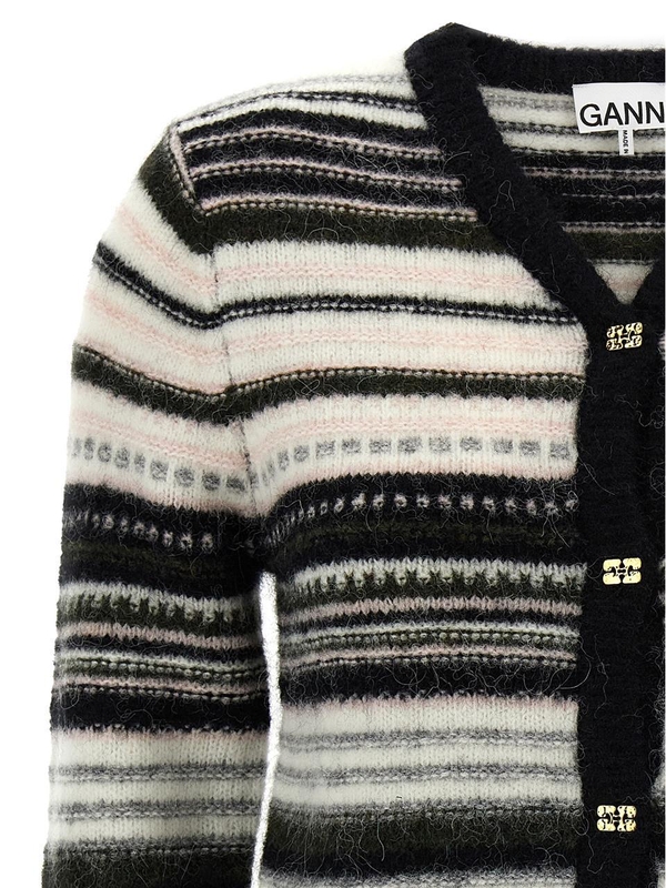 가니 FW24 Striped cardigan K2326099 Multicolor