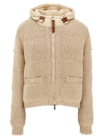 몽클레르 FW24 Padded cardigan J20939B00038M1172220 Beige