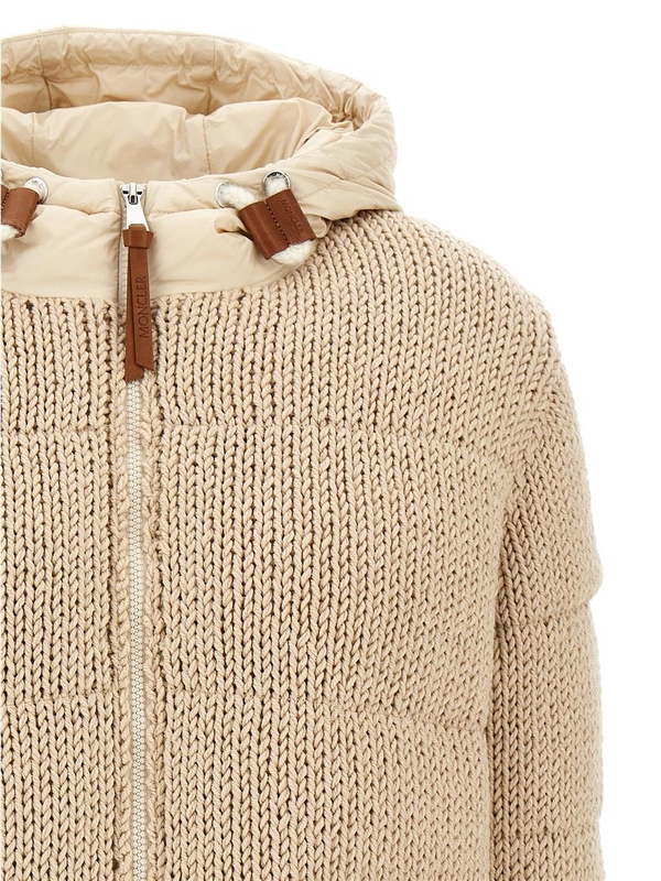 몽클레르 FW24 Padded cardigan J20939B00038M1172220 Beige