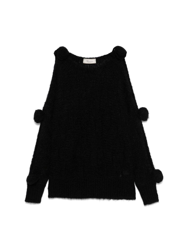 블루마린 FW24 Sweater Blumarine 4M070A  N0990 BLACK