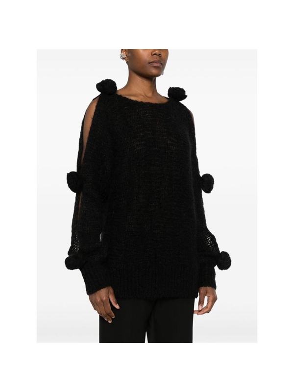 블루마린 FW24 Sweater Blumarine 4M070A  N0990 BLACK