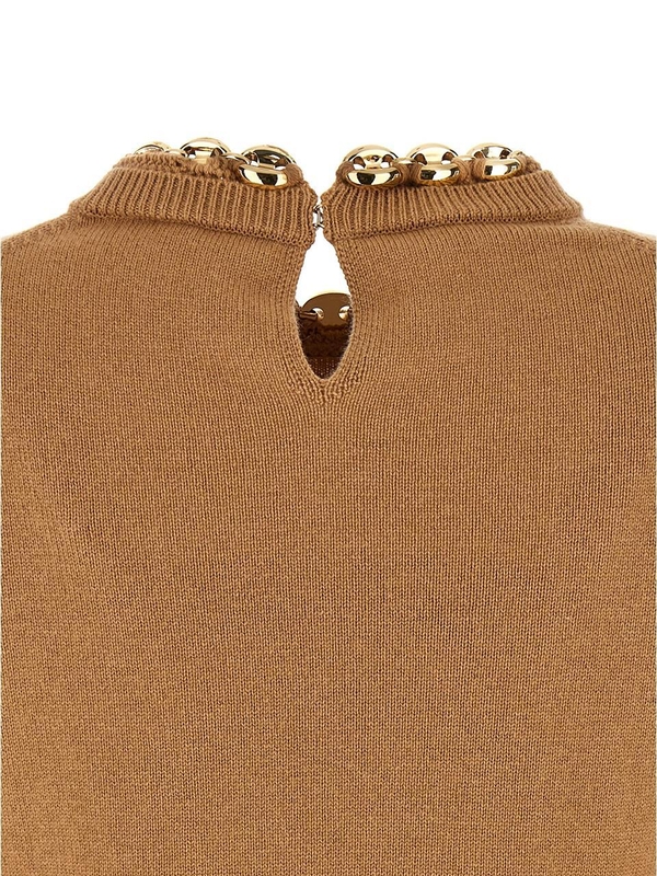 파코라반 FW24 Chain sweater 24AMPU294ML0239P830 Beige