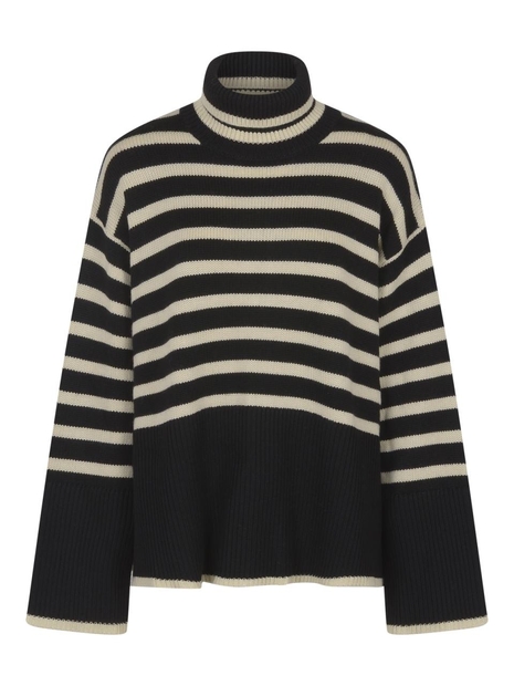 토템 FW24 TOTEME Sweaters 212562758210 BLACK STRIPE