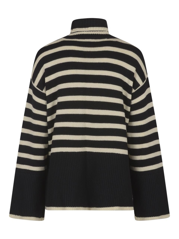 토템 FW24 TOTEME Sweaters 212562758210 BLACK STRIPE