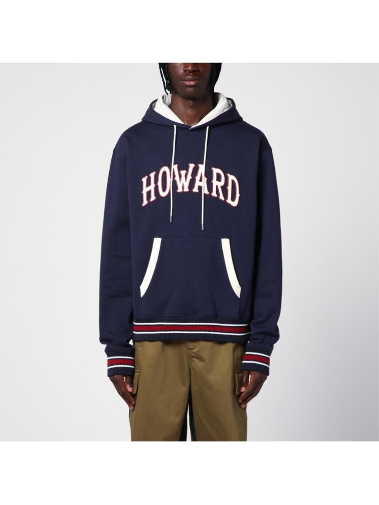 웨일스 보너 FW24 WALES BONNER Navy blue cotton Howard sweatshirt UA24JE01JE14 Blue