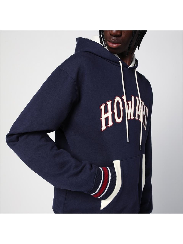 웨일스 보너 FW24 WALES BONNER Navy blue cotton Howard sweatshirt UA24JE01JE14 Blue